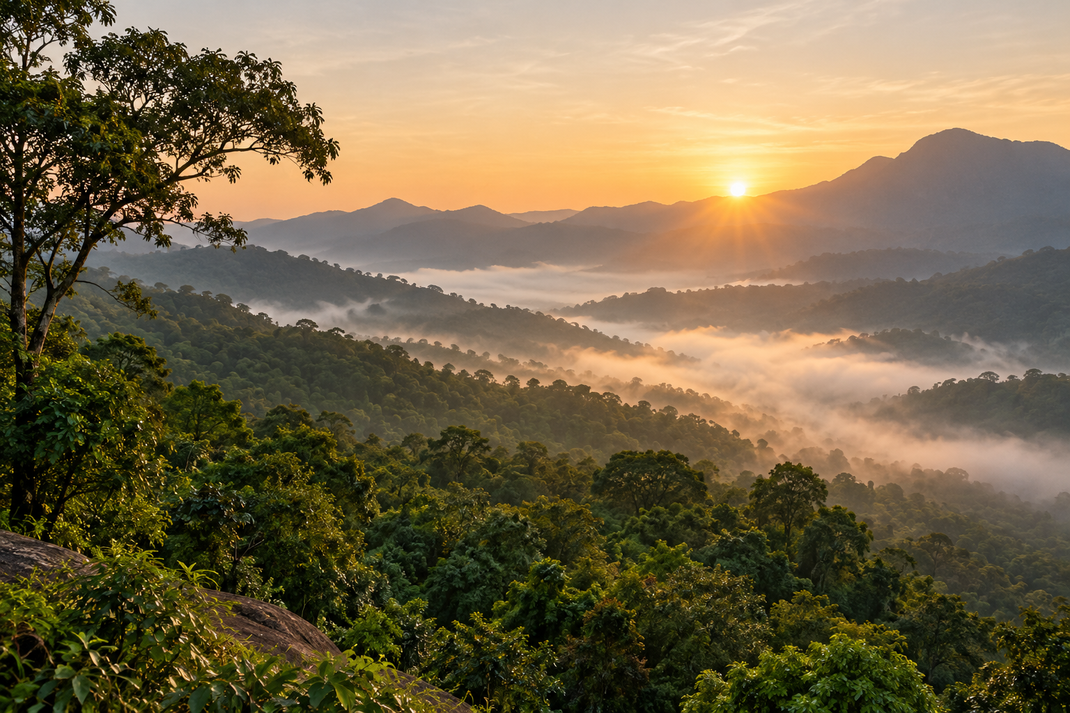A green hillside landscape at Raaga